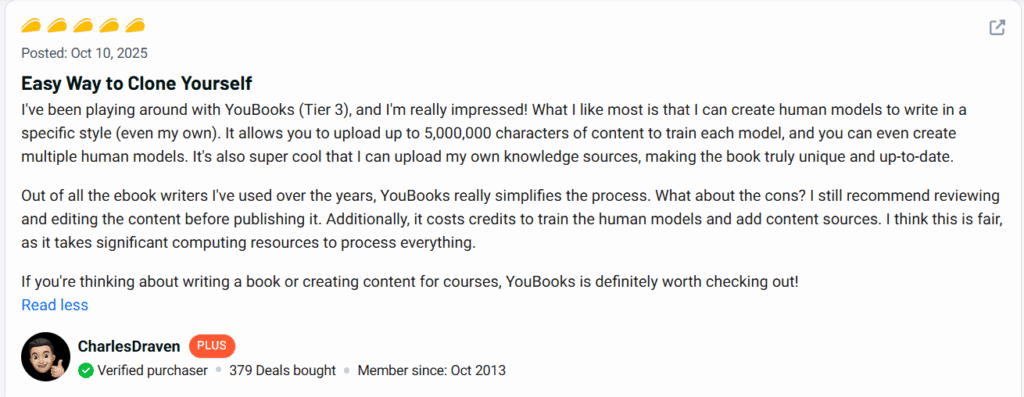 Youbooks Review Best AI Book Writing Software for Authors 12 Youbooks Customer Review