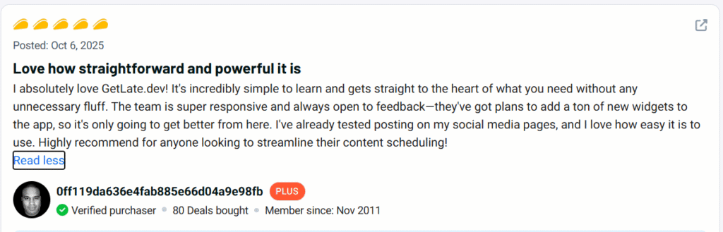 Late Review A Game-Changer for Efficient Social Media Posting 14 Late Customer Review