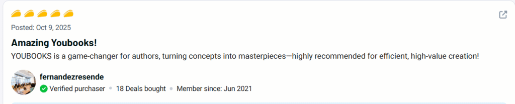 Youbooks Review Best AI Book Writing Software for Authors 13 Youbooks Customer Review
