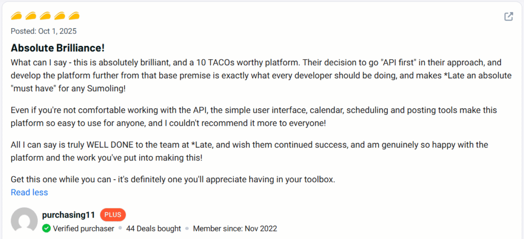 Late Review A Game-Changer for Efficient Social Media Posting 16 Late Customer Review