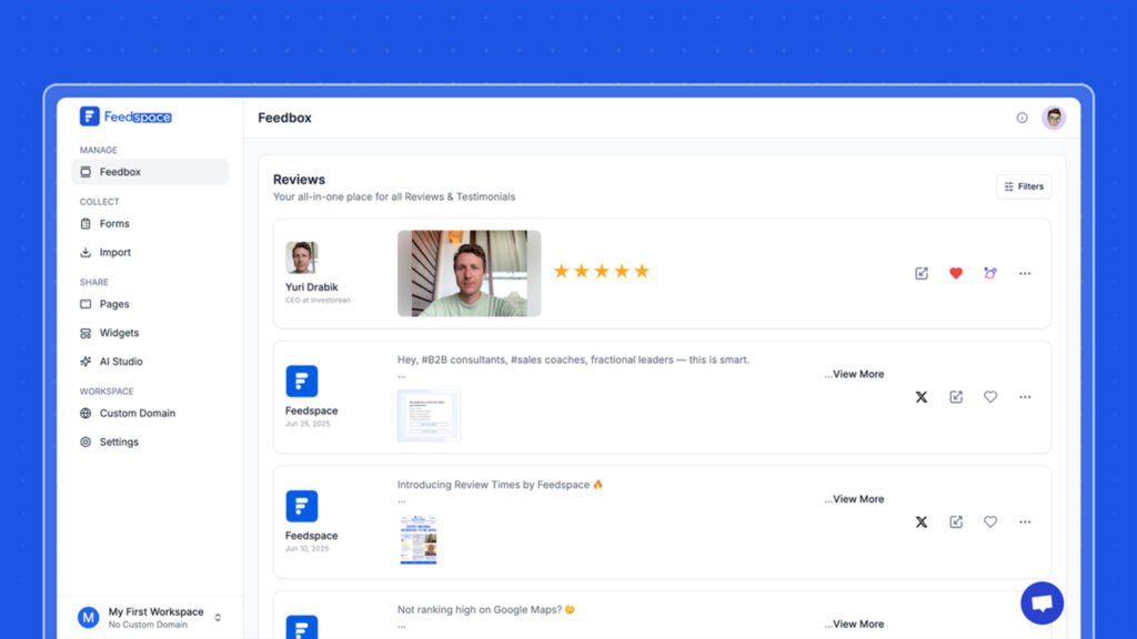 Feedspace Review 2025 Boost Credibility with Real-Time Customer Testimonials 9 Feedspace Review