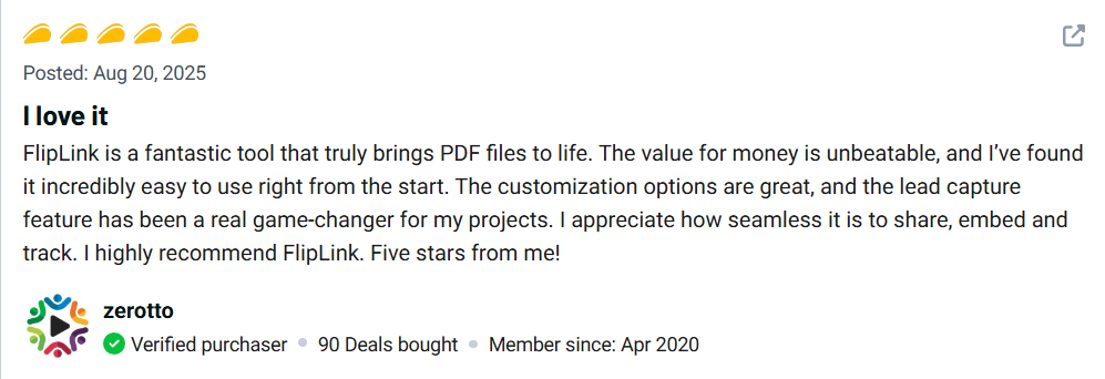 Flip​Link.me Customer Review