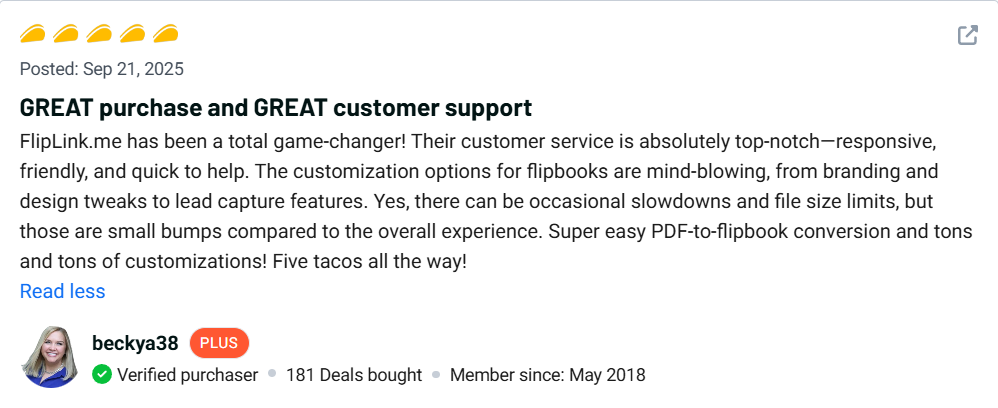 Flip​Link.me Customer Review