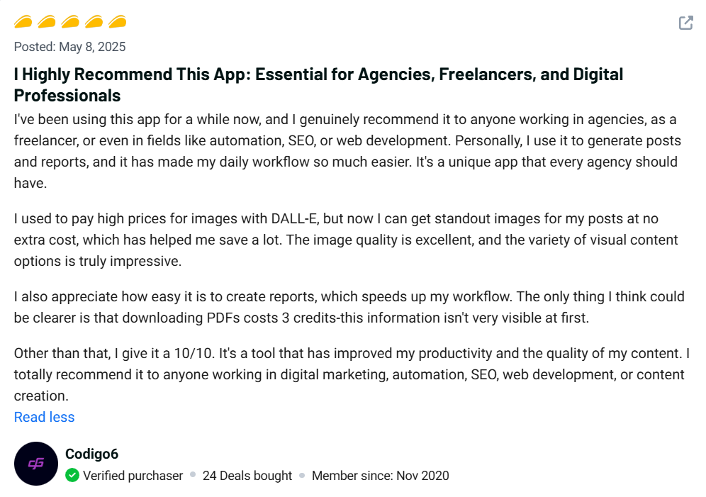MarkupGo Review The Ultimate Tool for Web Design Efficiency 11 MarkupGo Customer Review