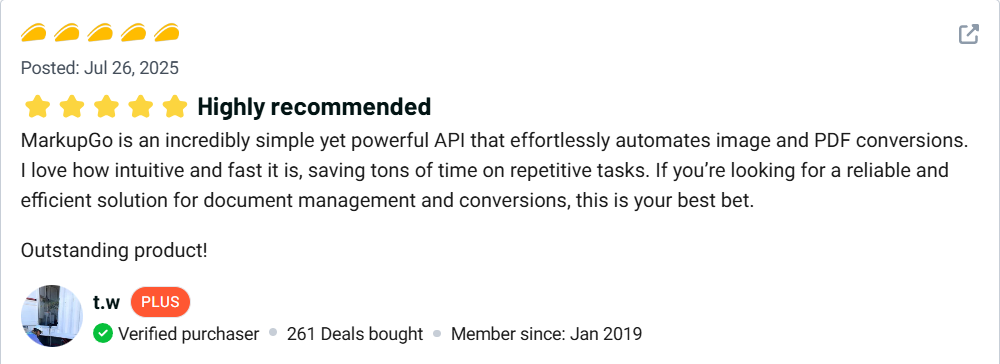 MarkupGo Review The Ultimate Tool for Web Design Efficiency 12 MarkupGo Customer Review