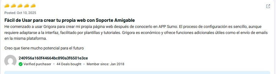 Grigora Review A Complete Look at Its AI Tools and Website Builder 5 GrigoraCustomer Review