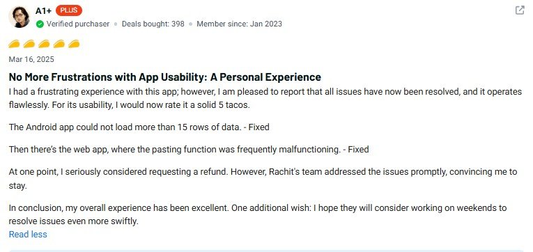 Stackby Review Lifetime Deal for No-Code Workflow Platform 11 Stackby Customer Review