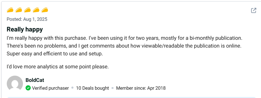FlipBooklets Customer Review
