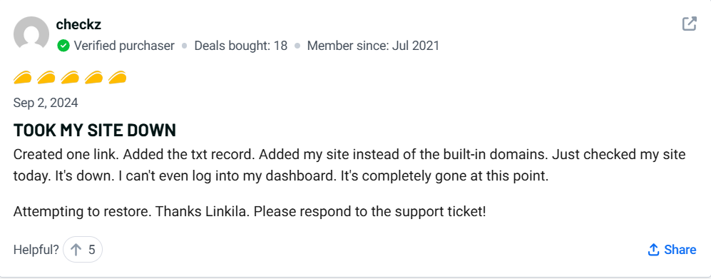 Linkila Customer Review