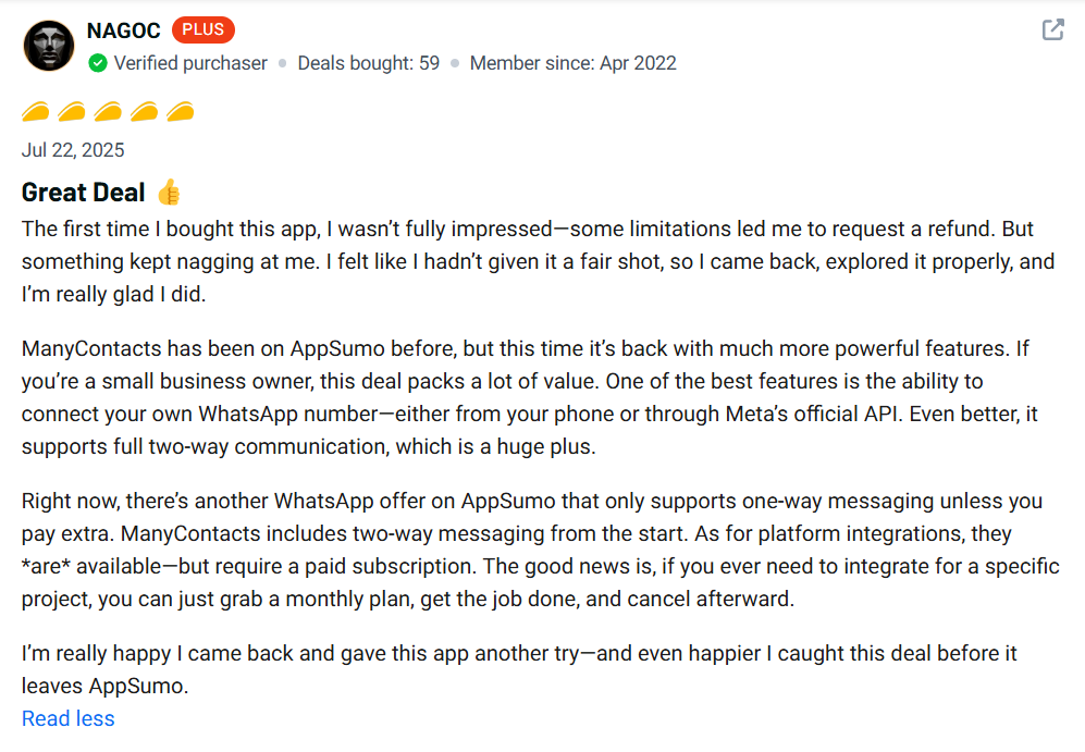 WhatsApp CRM by ManyContacts Review Best Tool for Small Businesses 12 WhatsApp CRM by ManyContacts Customer Review