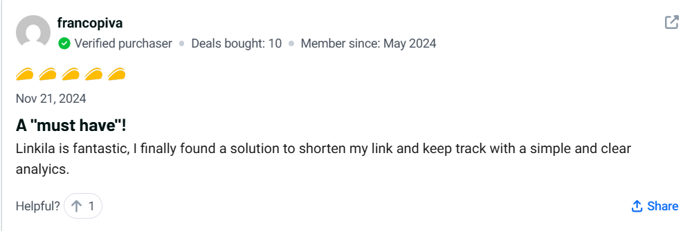 Linkila Customer Review