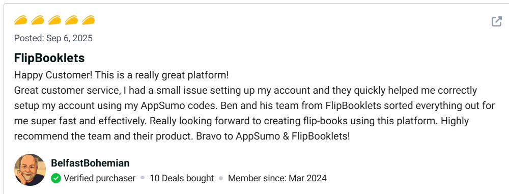 FlipBooklets Customer Review
