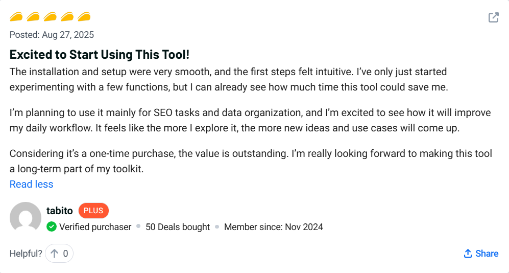 SheetMagic Review Boost Productivity with AI in Sheets 6 SheetMagic Customer Review