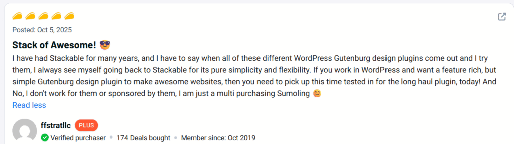 Stackable Review Powerful WordPress Page Builder 11 Stackable Customer Review