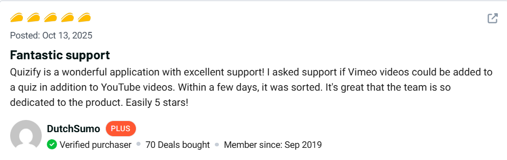 ‌Quizi‍fy Customer Review