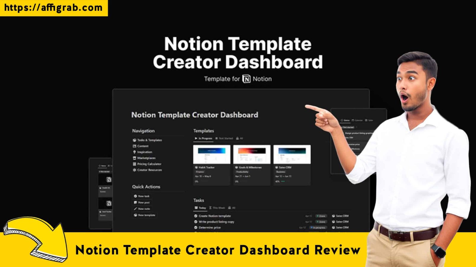 Notion Template Creator Dashboard Review