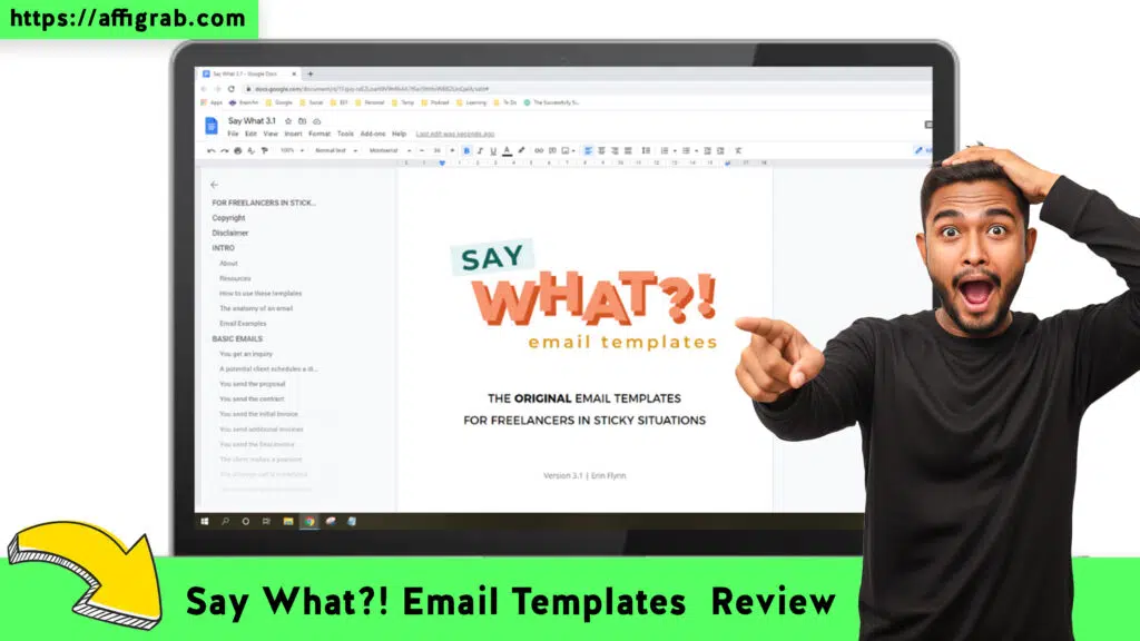 Is Say What?! the Ultimate Freelance Survival Kit on AppSumo? – In-Depth Review 1 Say What?! Email Templates