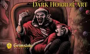 Dark fantasy horror art illustration