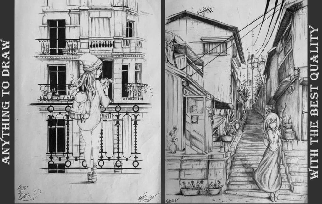 Pencil Drawing Illustrations