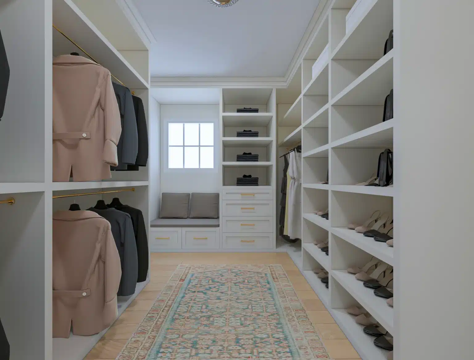 Walk In Closet Interior 3D Render