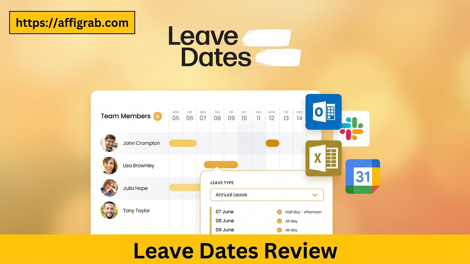 Leave Dates Review