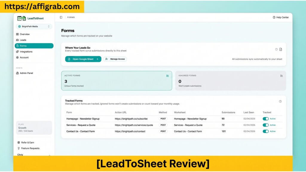 LeadToSheet Review